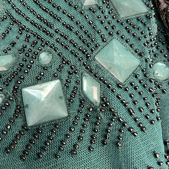 Adrianna papell beaded lace up back sleeveless party dress - Picture 9 of 9